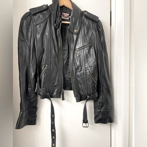 Vintage Juicy Couture Real Leather Moto Jacket